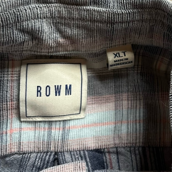 ROWM Long Sleeve Medium Plaid Washed Corduroy Shirt size XL - Picture 12 of 14